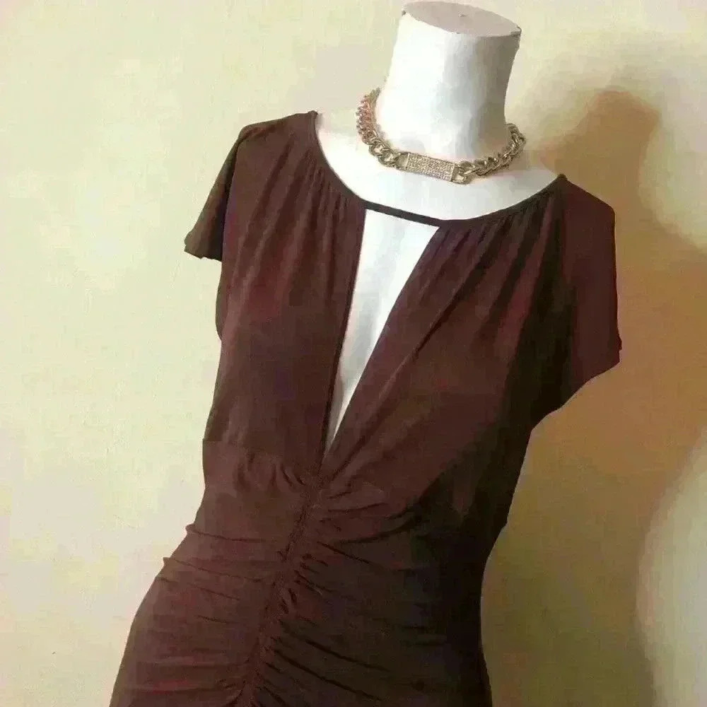Max Studio Chocolate ๐ซ Brown Dress - Picture 2 of 5